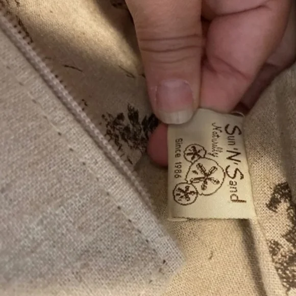 EUC Sun N Sand Woven Tote with Wood Accents - Picture 8 of 8